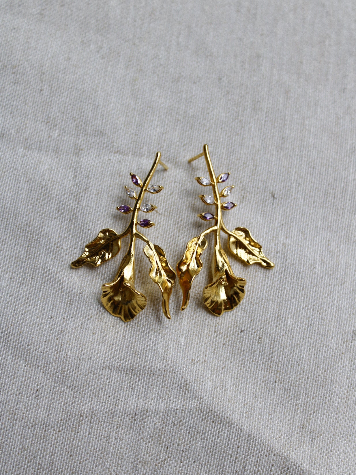 Pendiente Flora Oro Salá