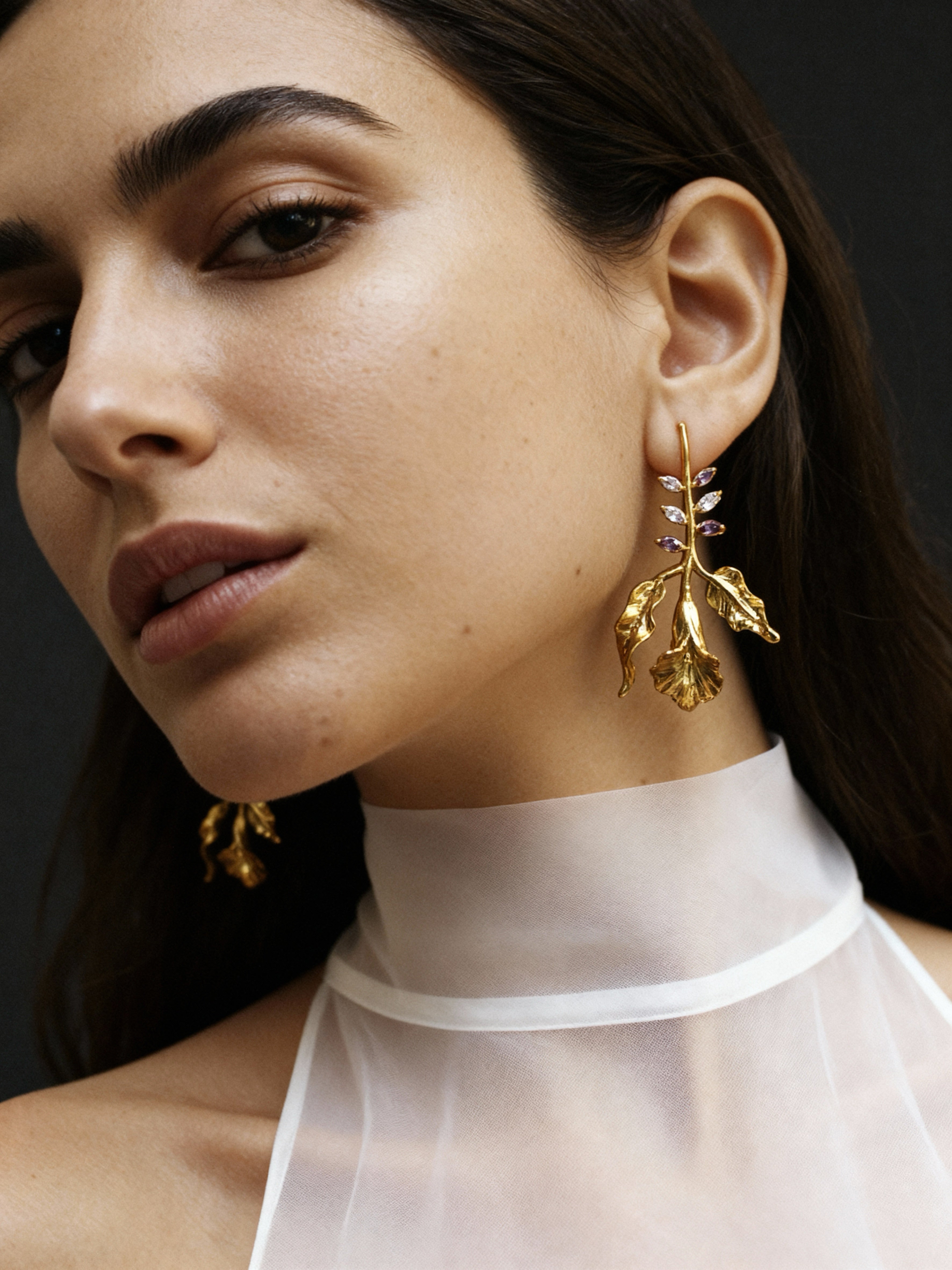 Pendiente Flora Oro Salá