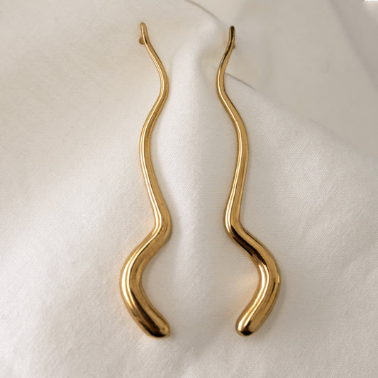 PENDIENTE CURVA BASICS ORO - salá