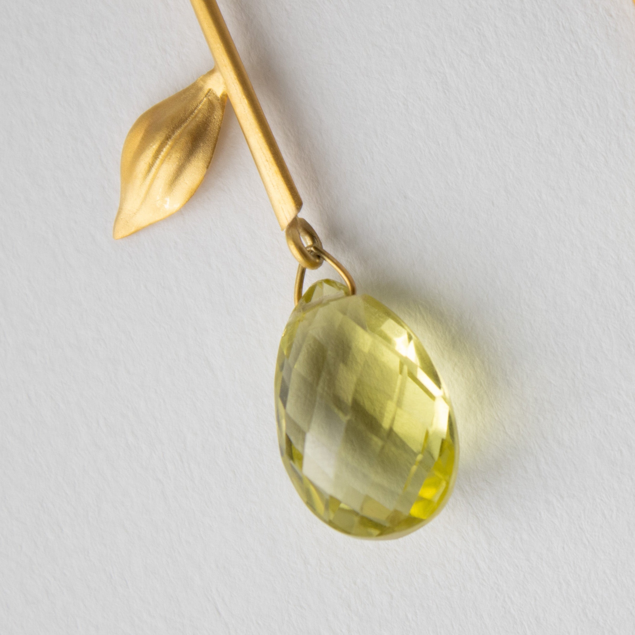 Pendiente Ceres Oro Citrino 5