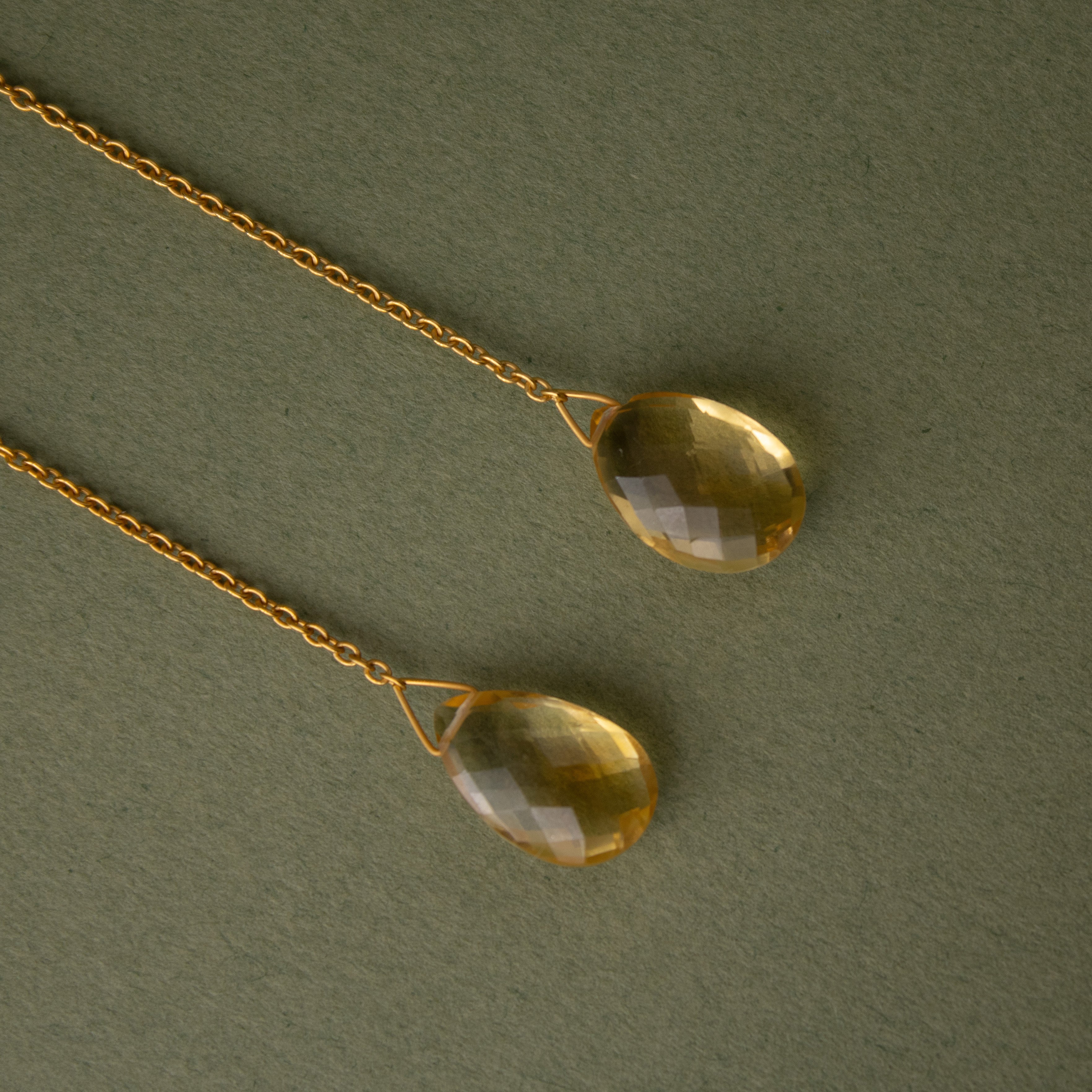 Pendiente Salacia Oro Citrino 2