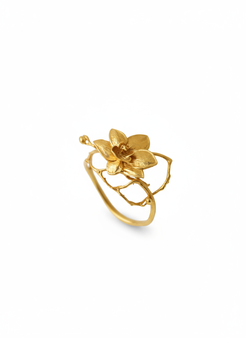 ANILLO ORQUÍDEA ORO - salá